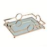 European Mirror Storage Tray Wedding Dessert Fruit Restaurant Decoration Cake Tray Drinks Cosmetics Storage Tray Decoration