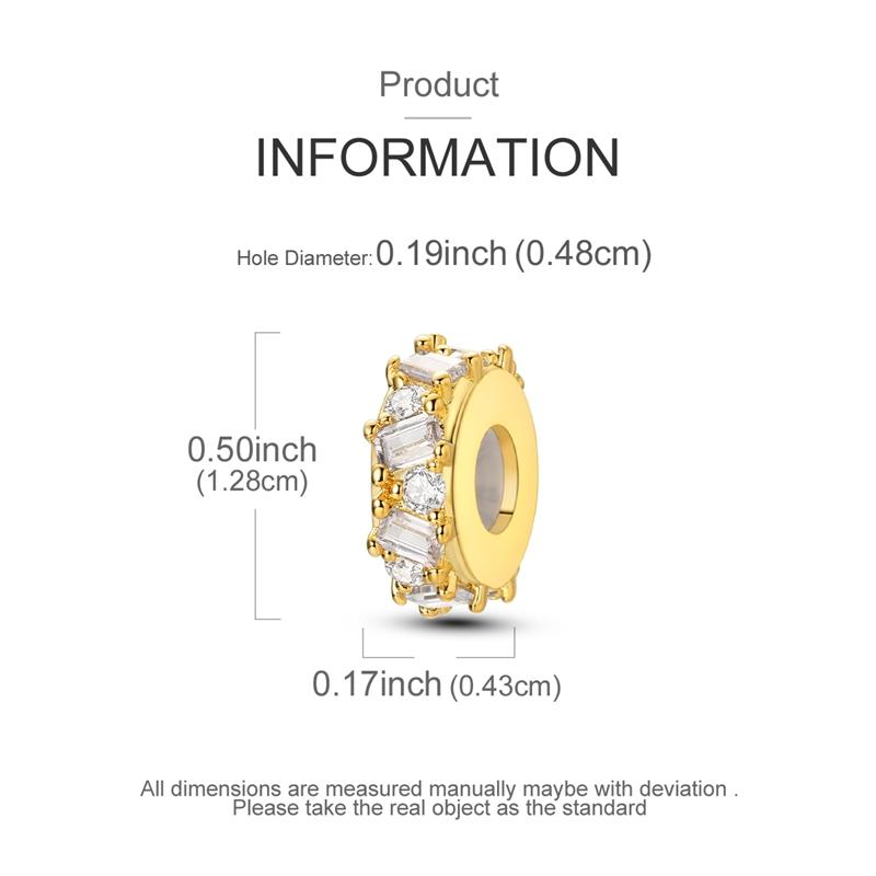 Original Charms Beads Copper Clip Charms Zircon Silicone Spacer Beads Fit Original Bracelet Diy Charm Women Jewelry