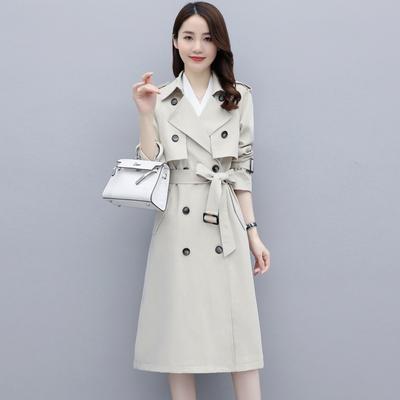 Spring and Autumn New High-end Atmospheric Long Knee Coat Coat