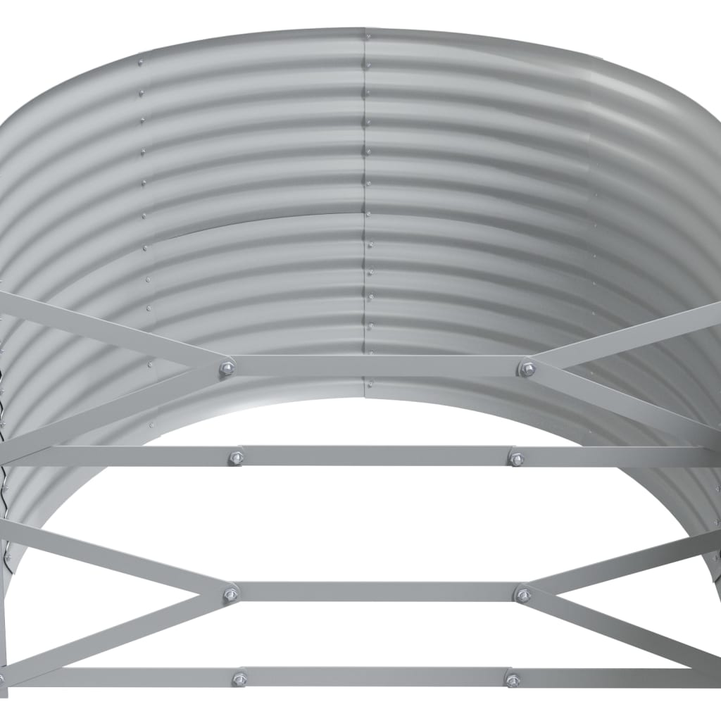 Raised Planter, Powder-Coated Steel 507X100X68 Cm Grey