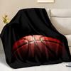 1pc Fluffy Throw Blanket - Basketball Print Design, Soft Flannel Material, All-Season Warmth for Sofa, Bed, Camping & Gifts, Mac
