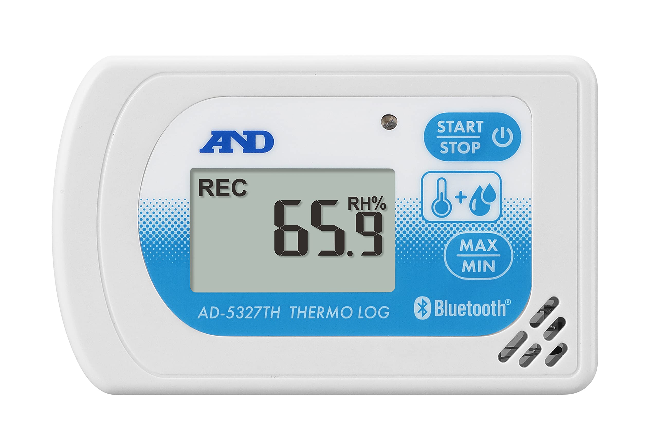 

BLE Temperature and Humidity Data Logger White A&D Sa-molog AD-5327TH білий