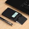 Ultra-Thin Anti-Theft Metal Card Holder - Minimalist Pop-Up Design for Men & Women, Large Capacity, Anti-Magnetic, Trendy