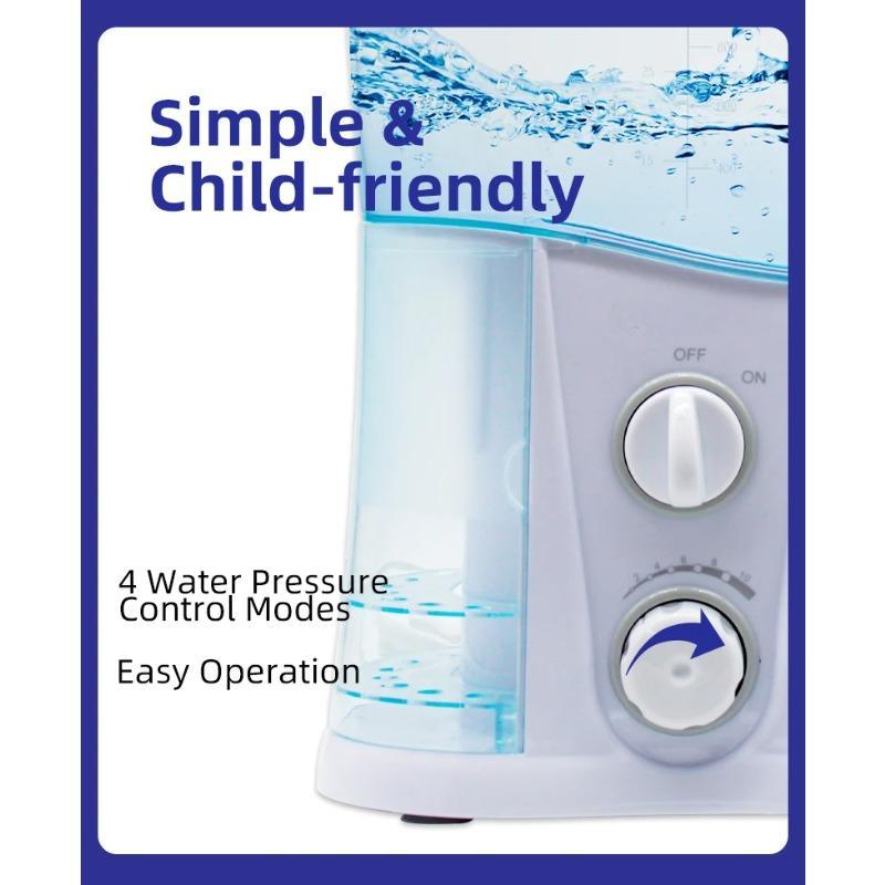 1000ml Electric Oral Irrigator Dental Powder Oral Cleaning Agent Oral Care Dental Powder SPA Ultraviolet Disinfection 7 Nozzles