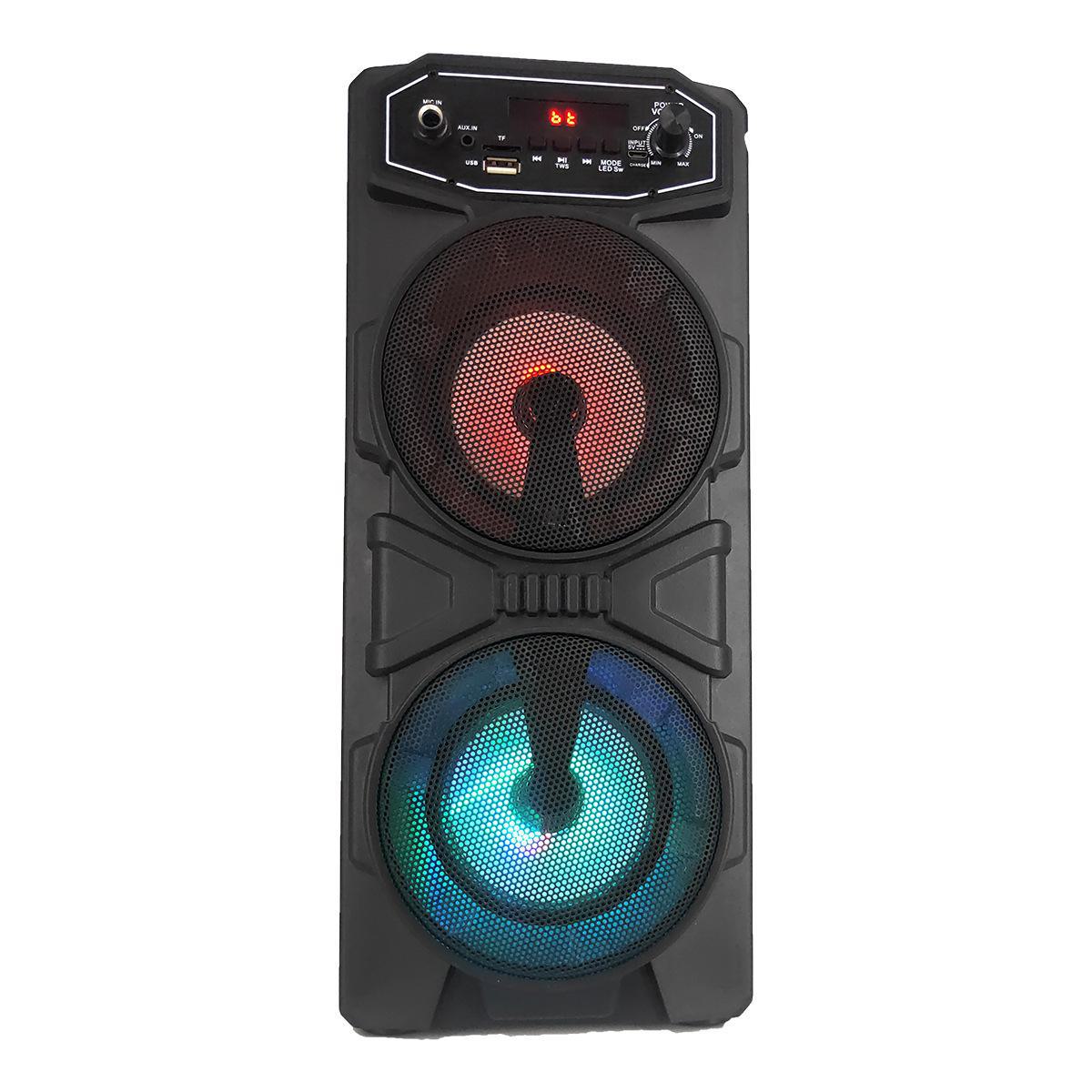 

2022 Новый светящийся двойной 4-дюймовый Bluetooth-динамик Square Dance чёрный