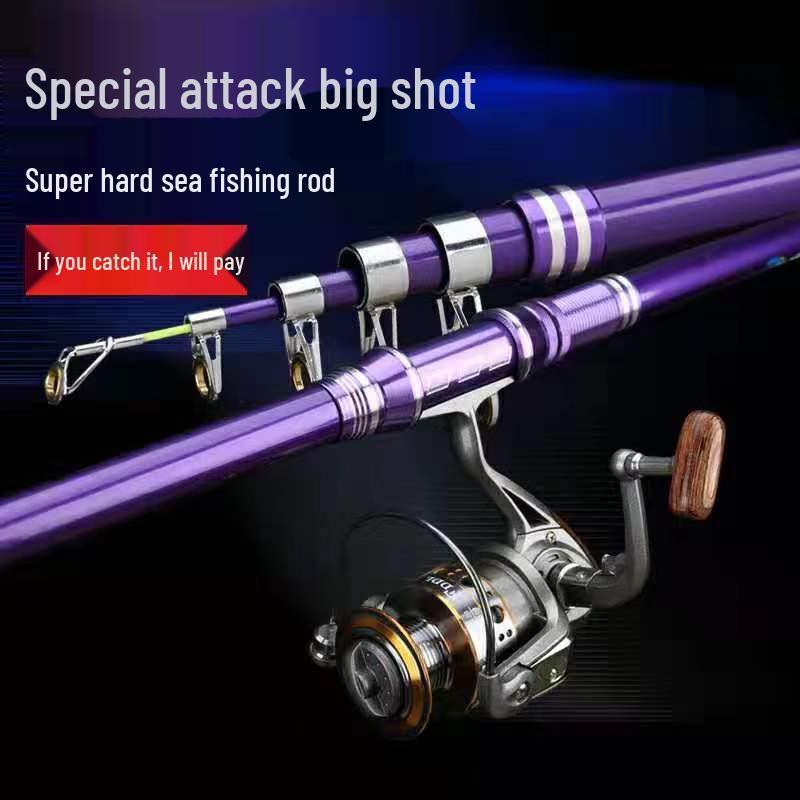 Super Hard Carbon Sea Casting Rod Set: Long-Distance, Smooth, Complete Fishing Gear Combo