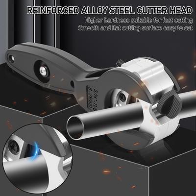Ratsche Rohrabschneider Zinklegierung Set für 8-29 mm Edelstahl Kupfer Kunststoff Aluminiumrohr mit 3 Ersatzschneidrädern
