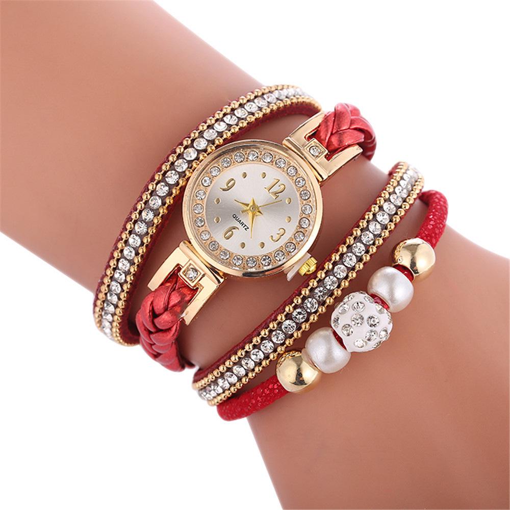 2023 Diamond-Set Woven Women's Bracelet Watch