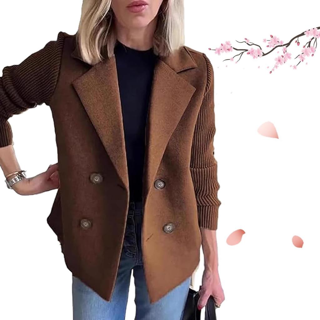 Spring and Autumn Women's Fashion Elegant Jackets Solid Color Casual Loose Jackets Winter Retro Jackets Autumn Tops