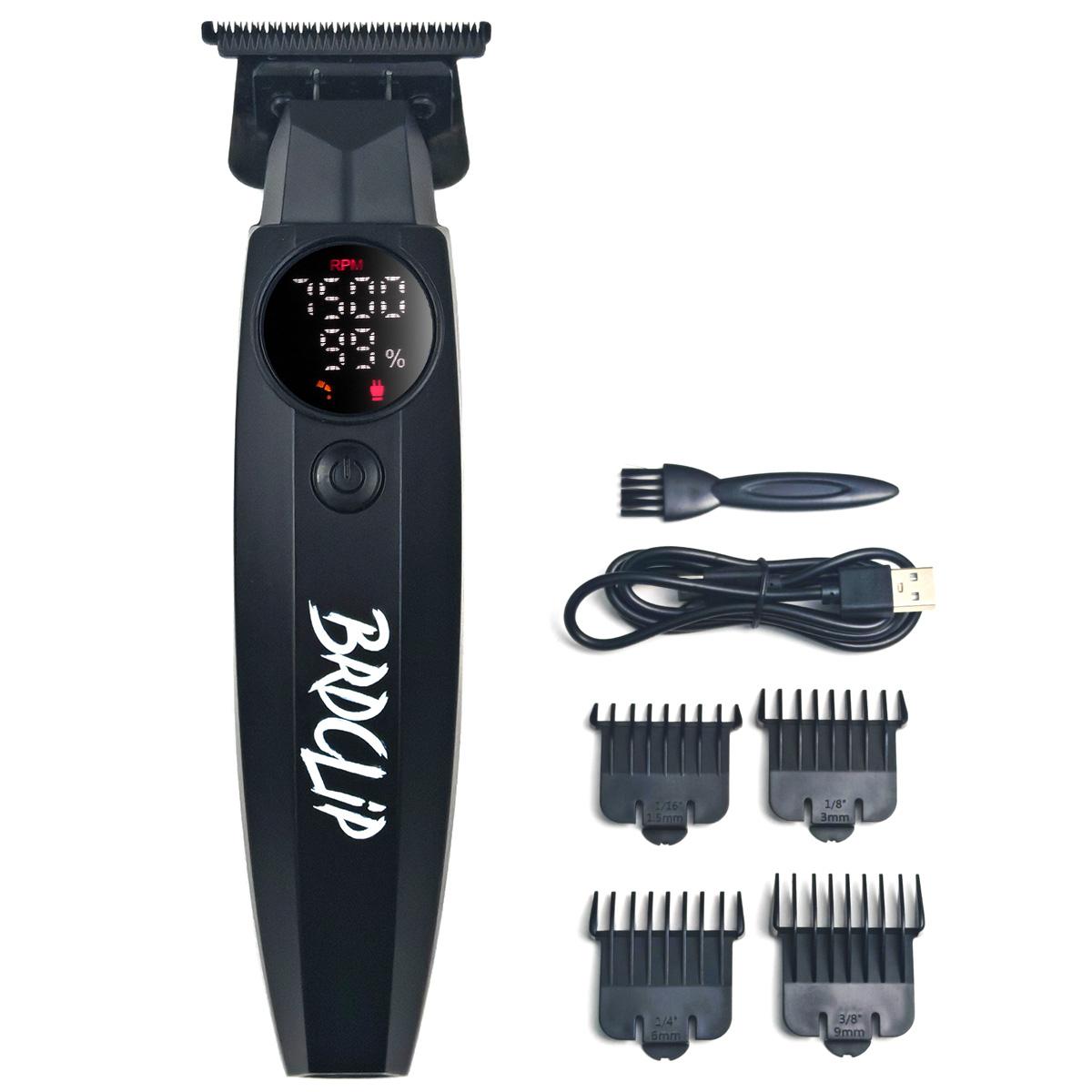 

Профессиональный электрический беспроводной триммер для волос с ЖК-дисплеем 7500 об/мин BRDCLIP Art BRD137 для бритья и подравнивания волос для мужчин