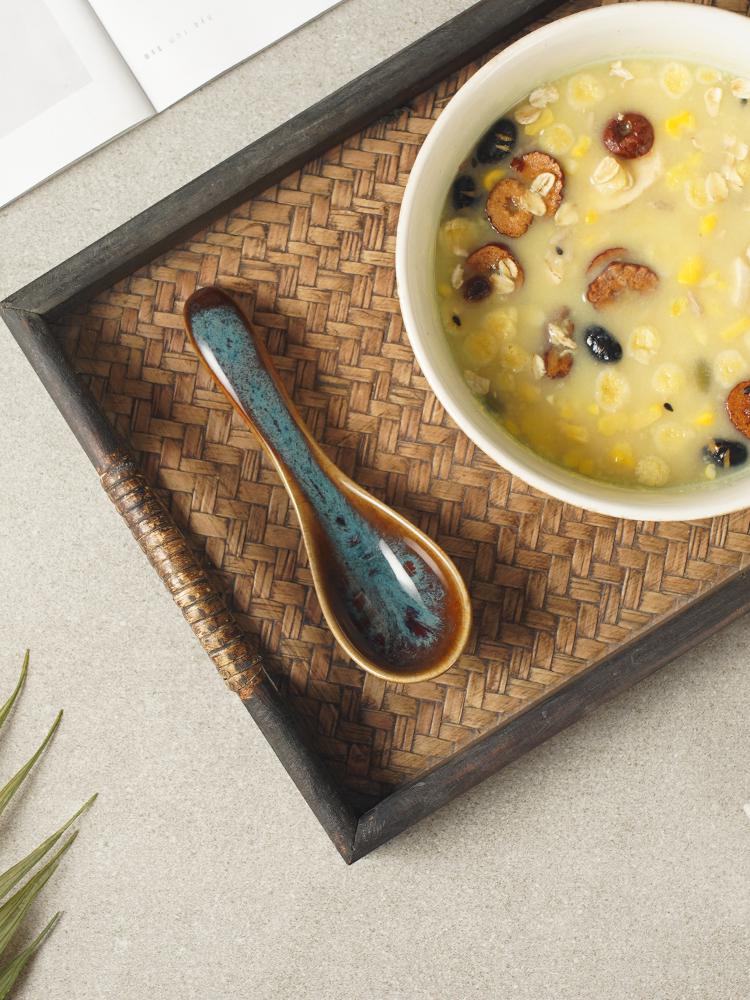 Cucchiaio in Ceramica Giapponese Cotto in Forno - Ideale per Zuppa, Dessert e Altro