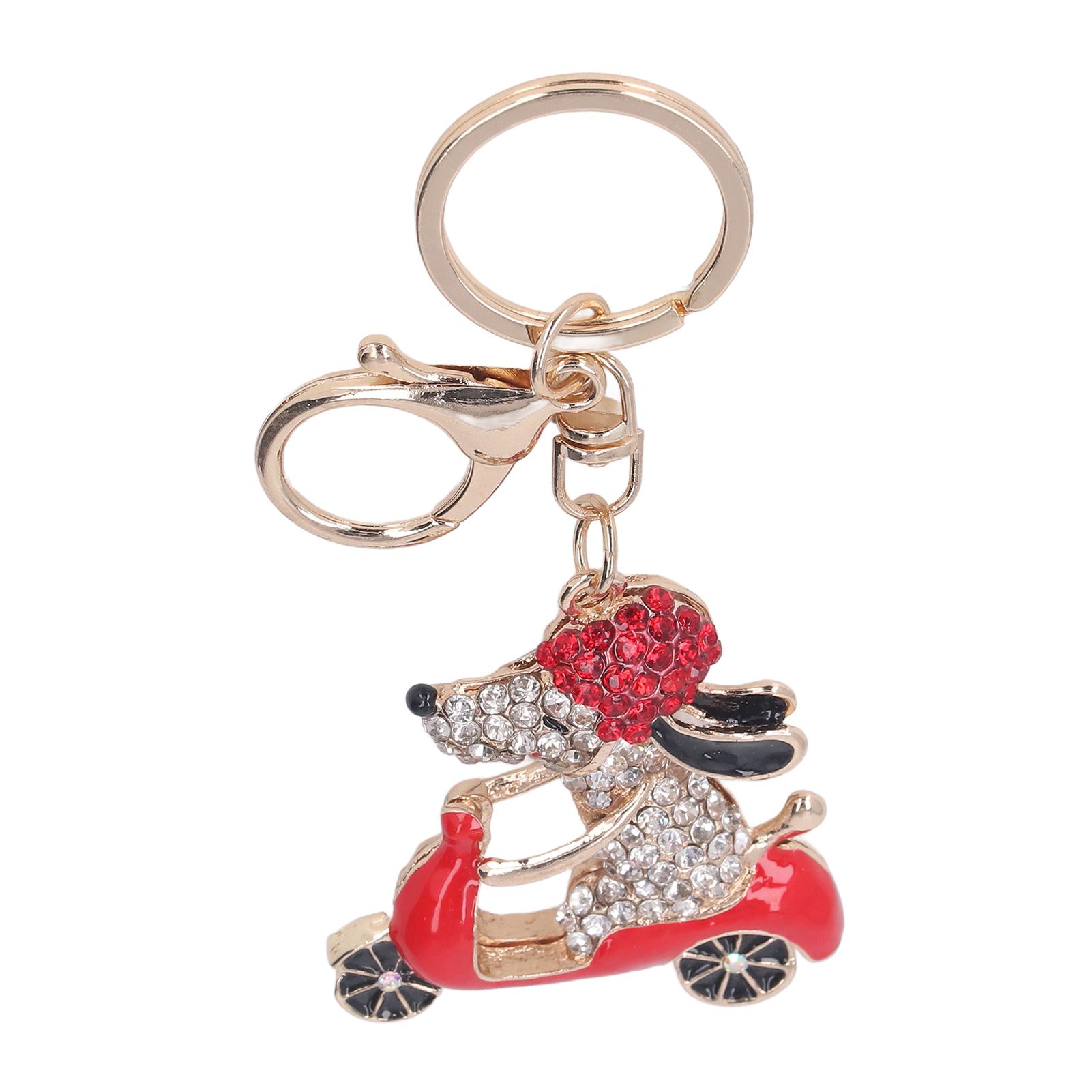 

Брелоки Стразы Мультяшный Стиль Ездящая Собака Цинковый Сплав Декоративные Практичные Легкие Портативные