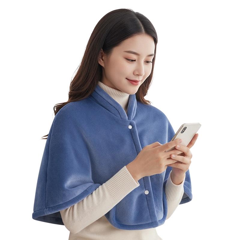 Electric Heated Shawl Blanket: 24-Hour Warmth for Office & Sofa, Washable