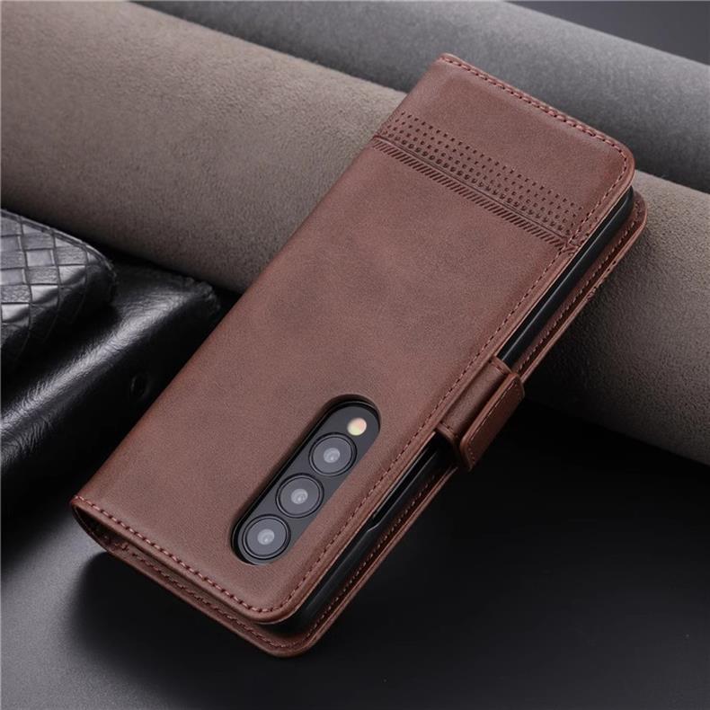 Suitable for Samsung Z Fold 7 Phone Case Fold/6/5/4 Flip Cover Leather Case Galaxy W24/23/22 Magnetic Suction