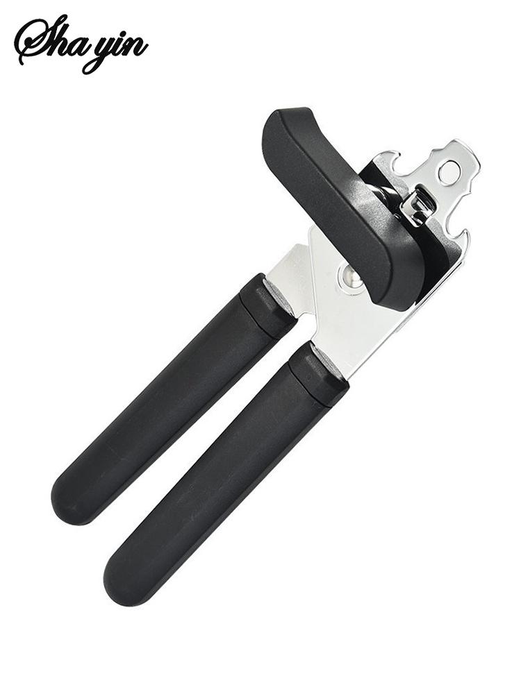 

Багатофункціональний професійний ручний консервний ножик з нержавіючої сталі Крафтовий ножик для пива Відкривачка для пляшок Кухонні гаджети чорний