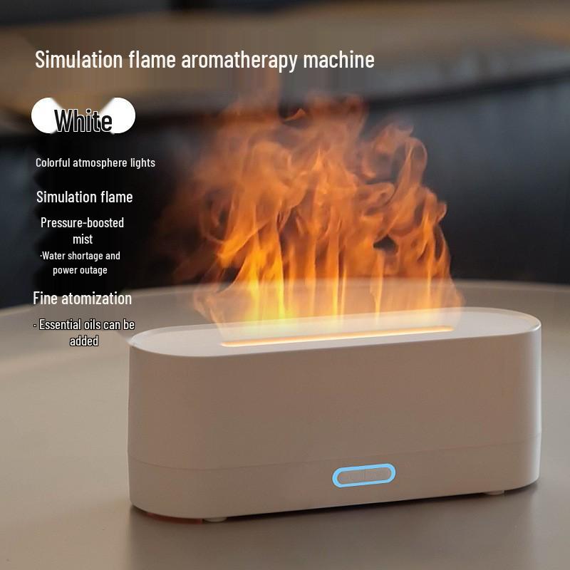 

New Flame Automatic Aromatherapy Diffuser: Seven-Color Flame Humidifier for Essential Oils чёрный