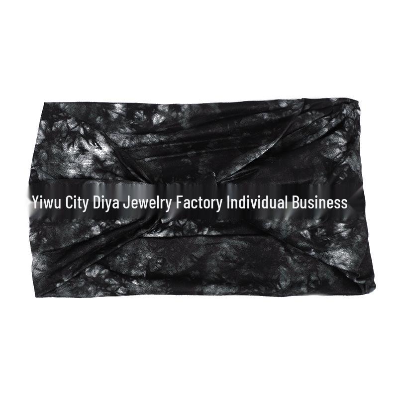 Bohemian Paisley Tie-Dye Wide Knot Headband for Women