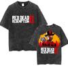 2026 T-shirt a maniche corte con scollo rotondo Y2k Unisex Nuova Top Magliette T-shirt Giocatore Red Dead Redemption 2 Lavata Vintage