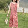 Rochie elegantă de vară pentru femei, mărime plus, haine vintage, rochie lungă fără mâneci