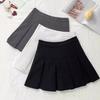 Women's Autumn Winter Grey High-Waisted Short Pleated Skirt Slimming Versatile Anti-Exposure A-Line Stylish Casual All-match Versatile Skirt