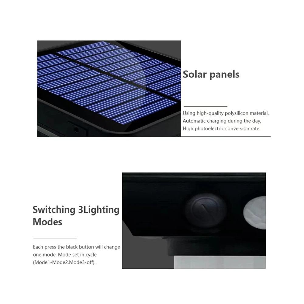 Solar Lights Outdoor Garden Solar Powered Wall Lamp Waterproof Motion Sensor Pathway Light Landscape Path Yard Backyard Lawn