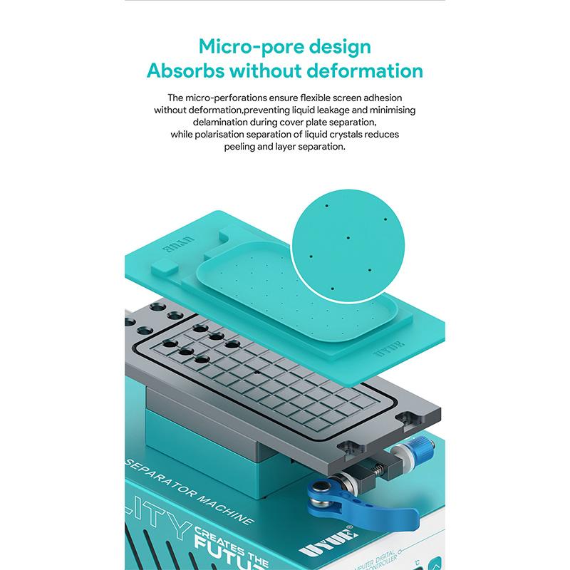 UYUE U-005 Screen Reverse Separation Pad Powerful Adsorption Multi-pore Design Universal Separator Reverse Silicone Pad