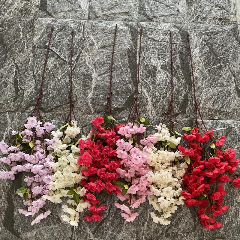 Cherry Fake Blossom Hanging Flowers For Wedding Venue Home Gifts Decoration