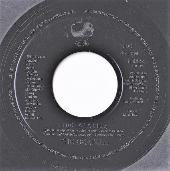 

7inch Record BEATLES Free As A Bird R6422 Apple Records 1995 UK Rock Used