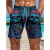 Modische Herren Casual Strandhose 3D Lässiger Farbdruck Lässige 3D-Shorts