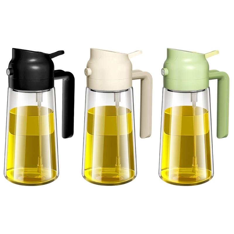 2-in-1 Glas Ölzerstäuber und Spender Auslaufsicheres Design Mit Zerstäuberdüse Für Präzise Fettkontrolle