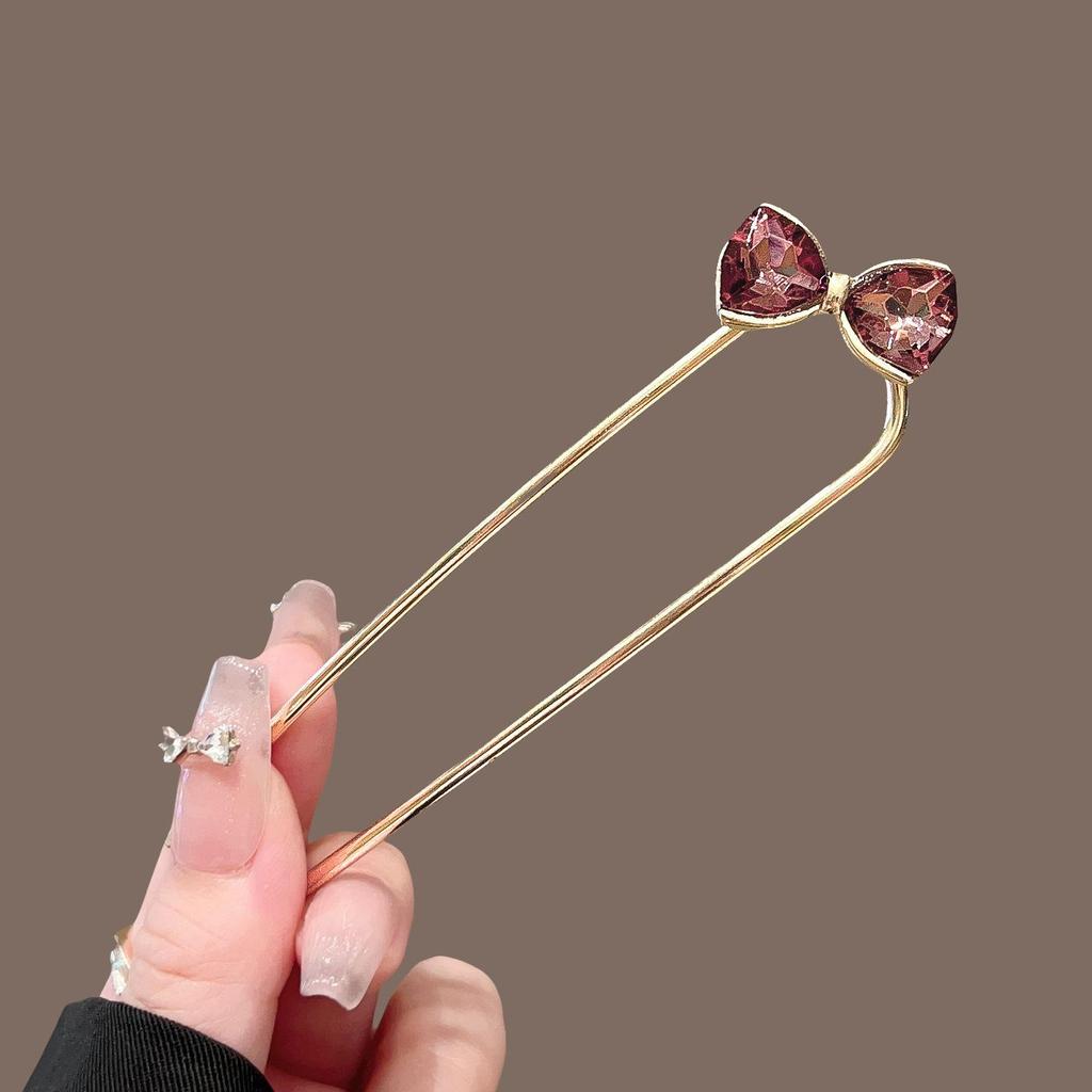 Elegant Pearl U-shaped Hairpin for Women - New Chinese Style Updo Accessory 2025