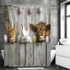 Osterhase Kalb Ei Duschvorhang, Badezimmer Dekorativer Duschvorhang, Wasserdichter Duschvorhang mit Haken