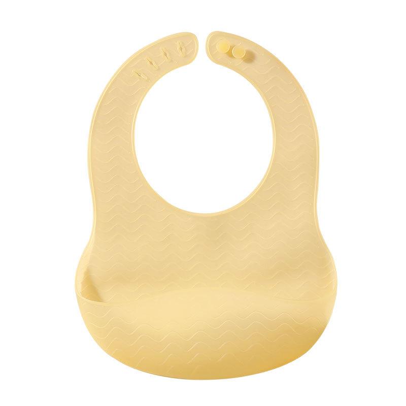 Baby eating bib baby bib complementary food rice pocket super soft silicone children's waterproof and oil-proof rice coat