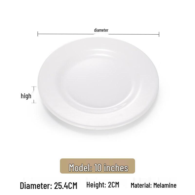 Melamine Round Dinner Plate Set