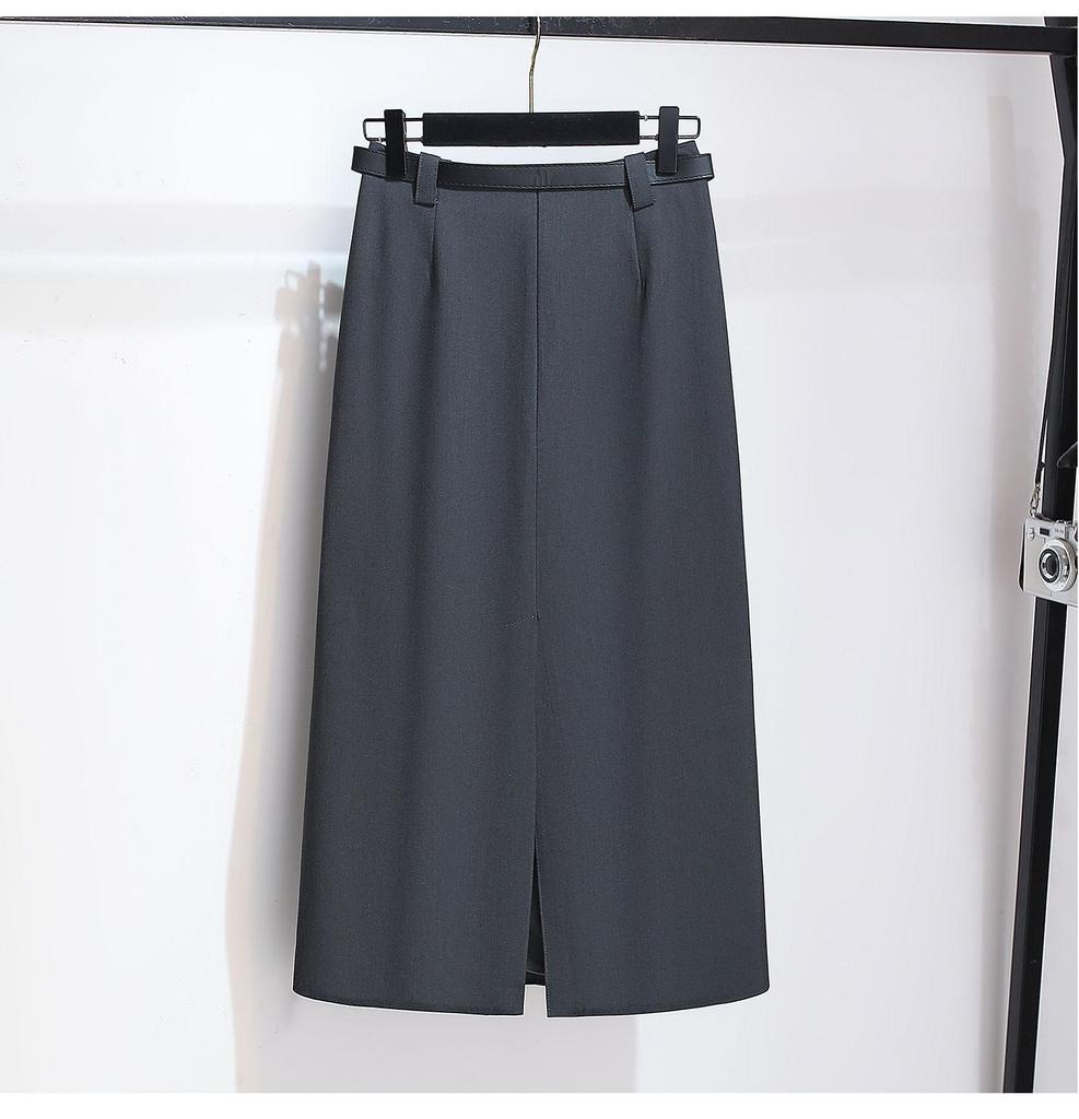 2025 Autumn Women's Two-Piece Set: Popular Purple Short-Sleeved T-Shirt and Midi Skirt.
