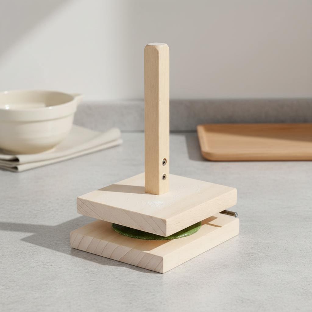 Dumpling Wrapper Press Labor Saving Wooden Dough Presser Wooden Dough Press Solid Wood Construction Kitchen Utensil Compact Size