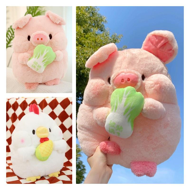 Cute Plush Pig And Chicken Dolls With Pp Cotton Filling For Girls' Birthday Gifts