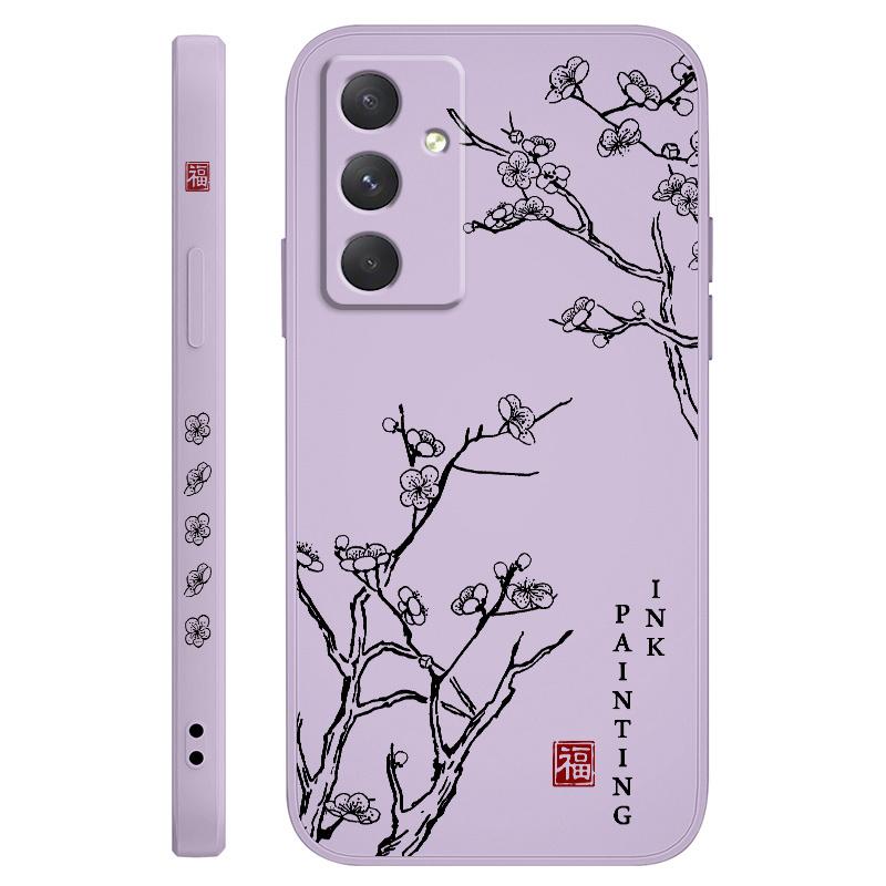 

Fragrant Flowers Phone Case For Samsung Galaxy A37 A57 Liquid Silicone Cover Samsung A57 светло-фиолетовый