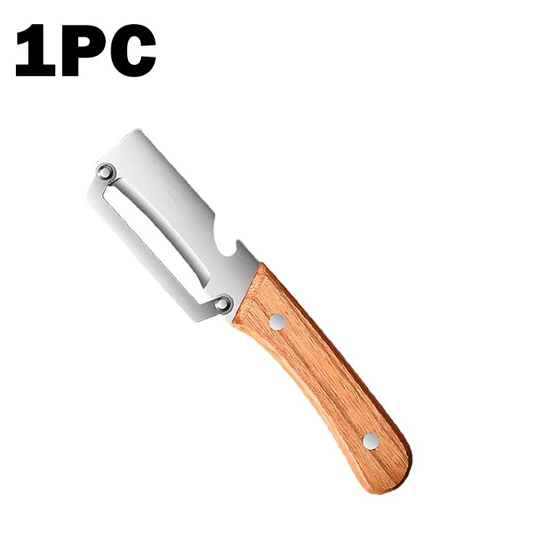 1/2/4PCS Stainless Steel Peeler with Wooden Handle for Fruit Vegetable Peeling  Smooth Operation Ergonomic Kitchen Tool