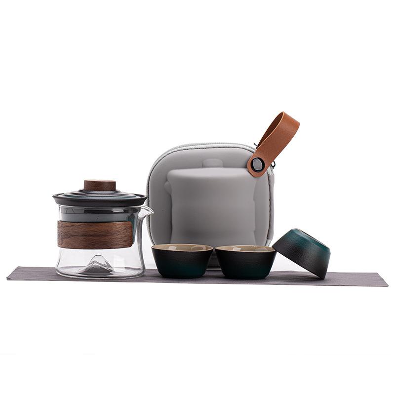 Coarse Pottery Kung Fu Tea Set 2025 New Household Teapot Teacup Complete Set of Tea-making Special Tea Tray Gift Box Porcelain