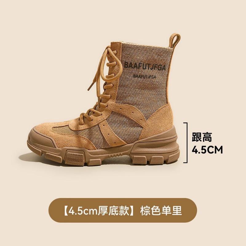 

Outdoor mountaineering Martin boots women s summer new thick-soled non-slip breathable rhubarb boots hiking desert canvas shoes 40