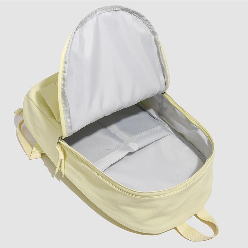 Schoolbag schoolbag junior high school girls high value simple versatile solid color college student backpack female ins high school backpack soft
