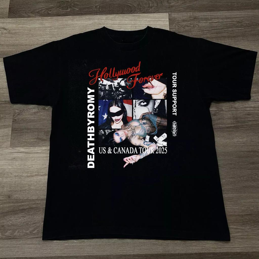 DEATHBYROMY HOLLYWOOD FOREVER TOUR 2025 Maglietta Taglia Completa S-5XL