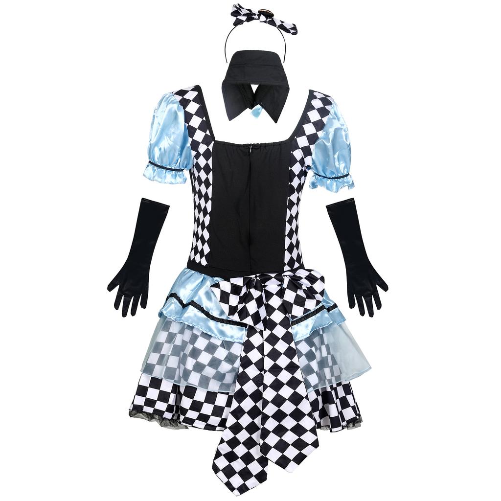 Halloween costume adult female allie maid silk vampire clown loli oita tutu princess