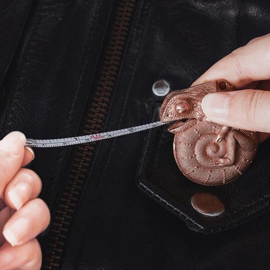 1/2 stk Legering Kameleon Uttrekkbart Målebånd Bærbart Mykt Fleksibelt Målebånd Skredder Søm Stoff Vekttap Kroppsmålebånd Linjal