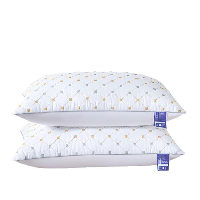 Luxury Five-Star Hotel Feather Velvet Pillows - Non-Collapsible Gift Pair for Home