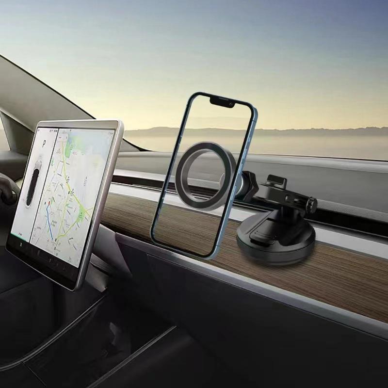 24 Suport Magnetic Nou pentru Mașină cu Ventuză pentru Bord sau Parbriz - Suport Telescopic pentru Telefon Mobil pentru Navigație