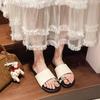 Fashion Rubber Flip Flops Shoes Woman 2025 Slippers Casual Shale Female Beach Pantofle Rivet Hawaiian Luxury Sabot Soft Flat New Slides