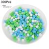 300 Pcs Pom Poms for Crafting 10mm Fluffy Felt Balls Solid Color Fuzzy Pompoms for Dolls Garland DIY Crafts Decorations