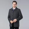 Double-sided woolen cashmere coat men's medium-length middle-aged dad wear business casual removable liner woolen woolen coat